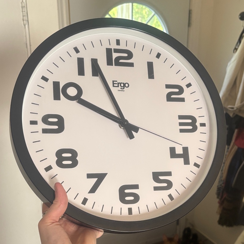 Ergobaby Classic Black and White Wall Clock